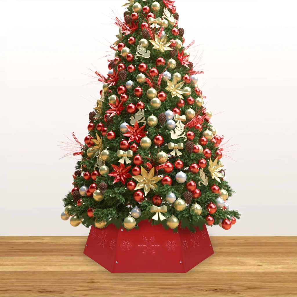Gonna dell'albero di Natale Vidaxl Ø68x25 cm rosso