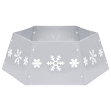 Vidaxl Christmas tree skirt Ø68x25 cm silver and white