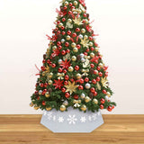 Vidaxl Christmas tree skirt Ø68x25 cm silver and white