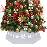 Vidaxl Christmas tree skirt Ø68x25 cm silver and white