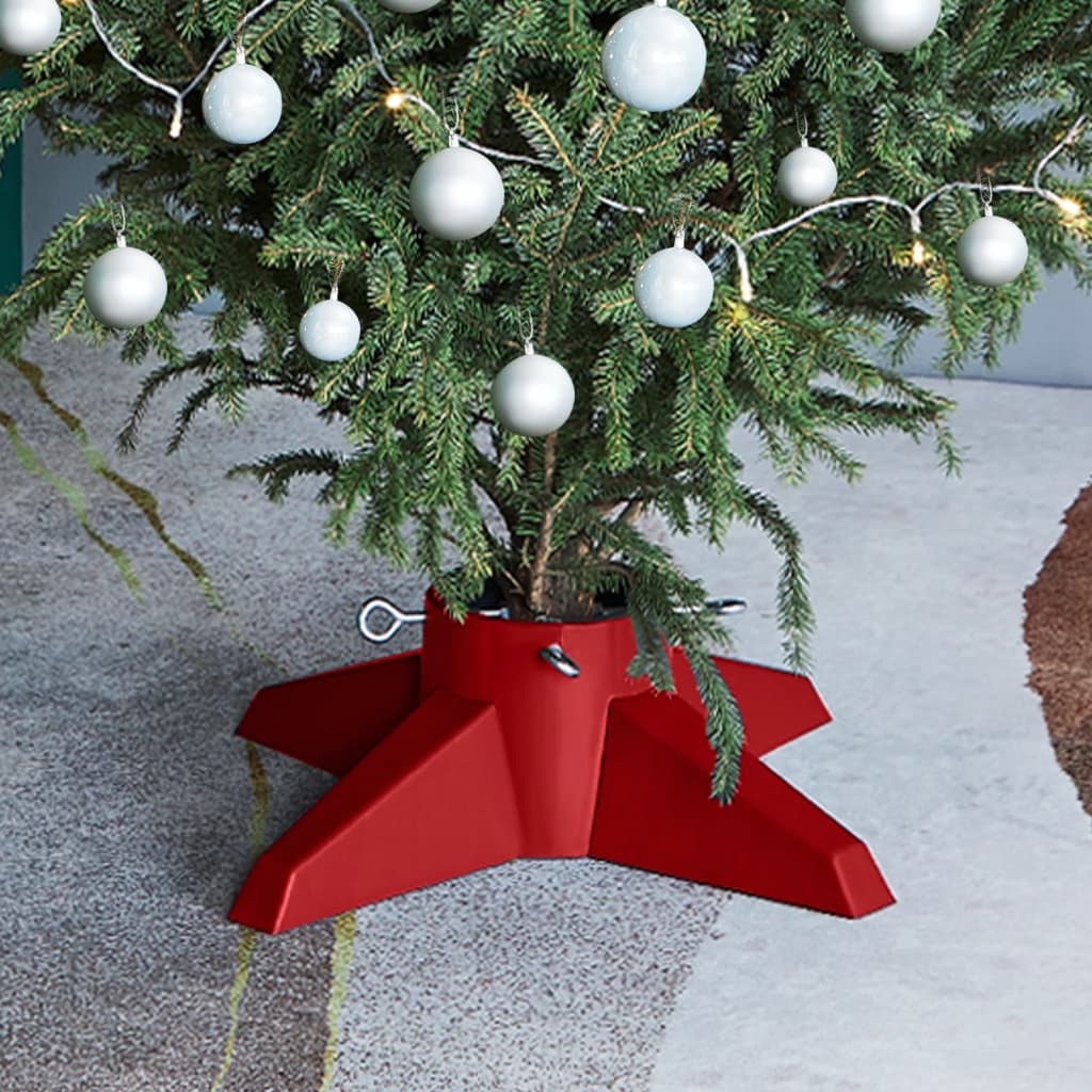 Vidaxl Weihnachtsbaumständer 55.5x55.5x15 cm rot