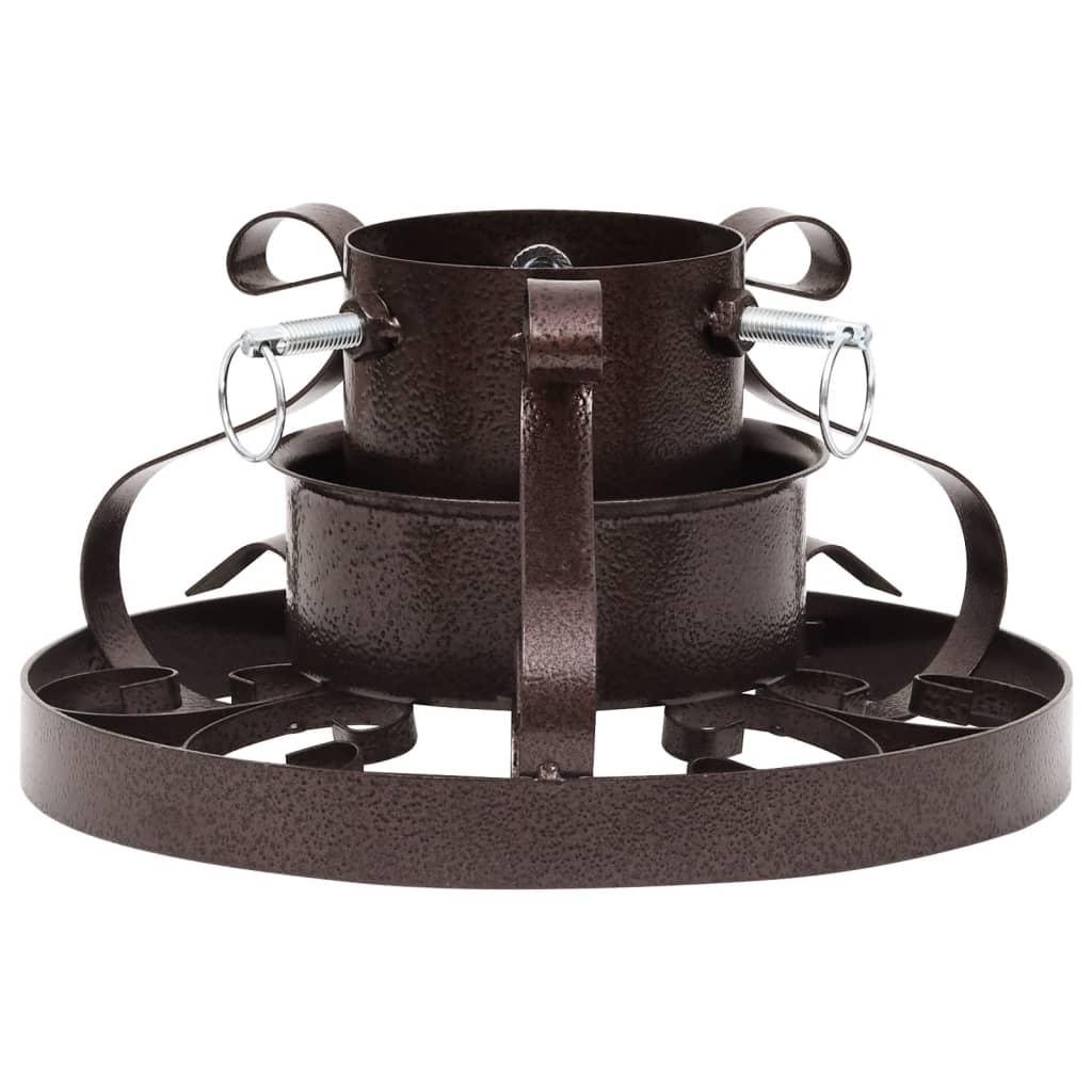VidaXL Kerstboomstandaard in antieke stijl 29x29x15,5 cm koperkleurig