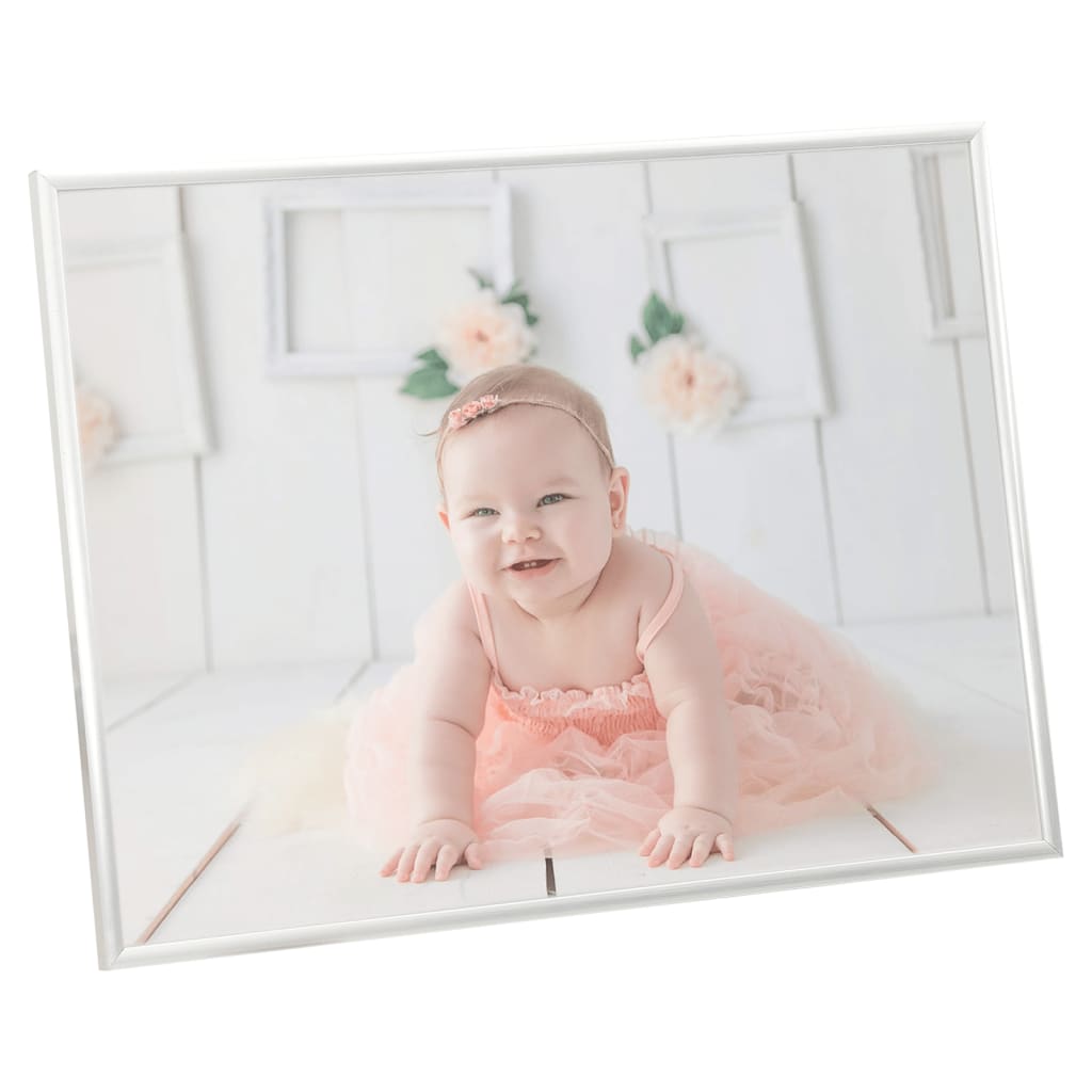Vidaxl Foto rámečky 3 ks pro zeď 40x50 cm mdf stříbrné barvy