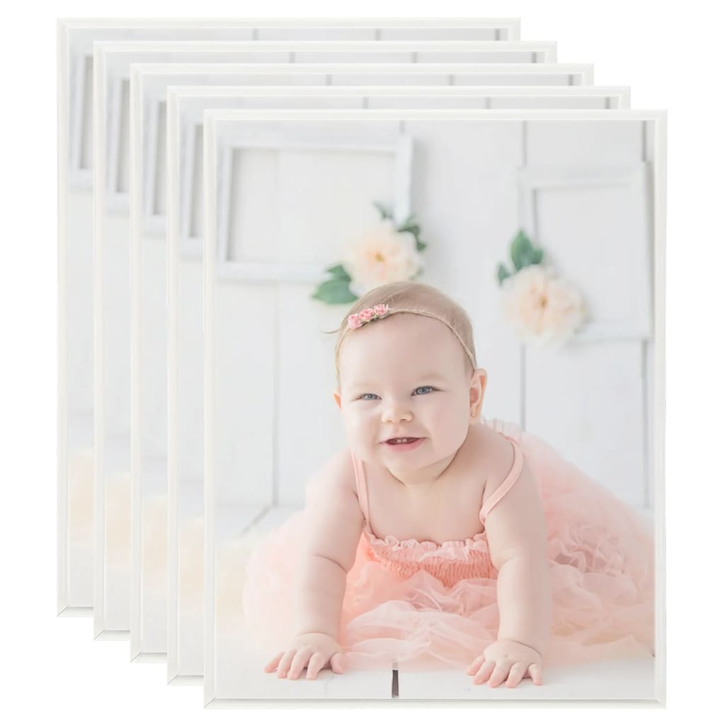 Fotografické rámce Vidaxl 5 ks pro zeď nebo tabulku 40x50 cm mdf stříbrné barvy