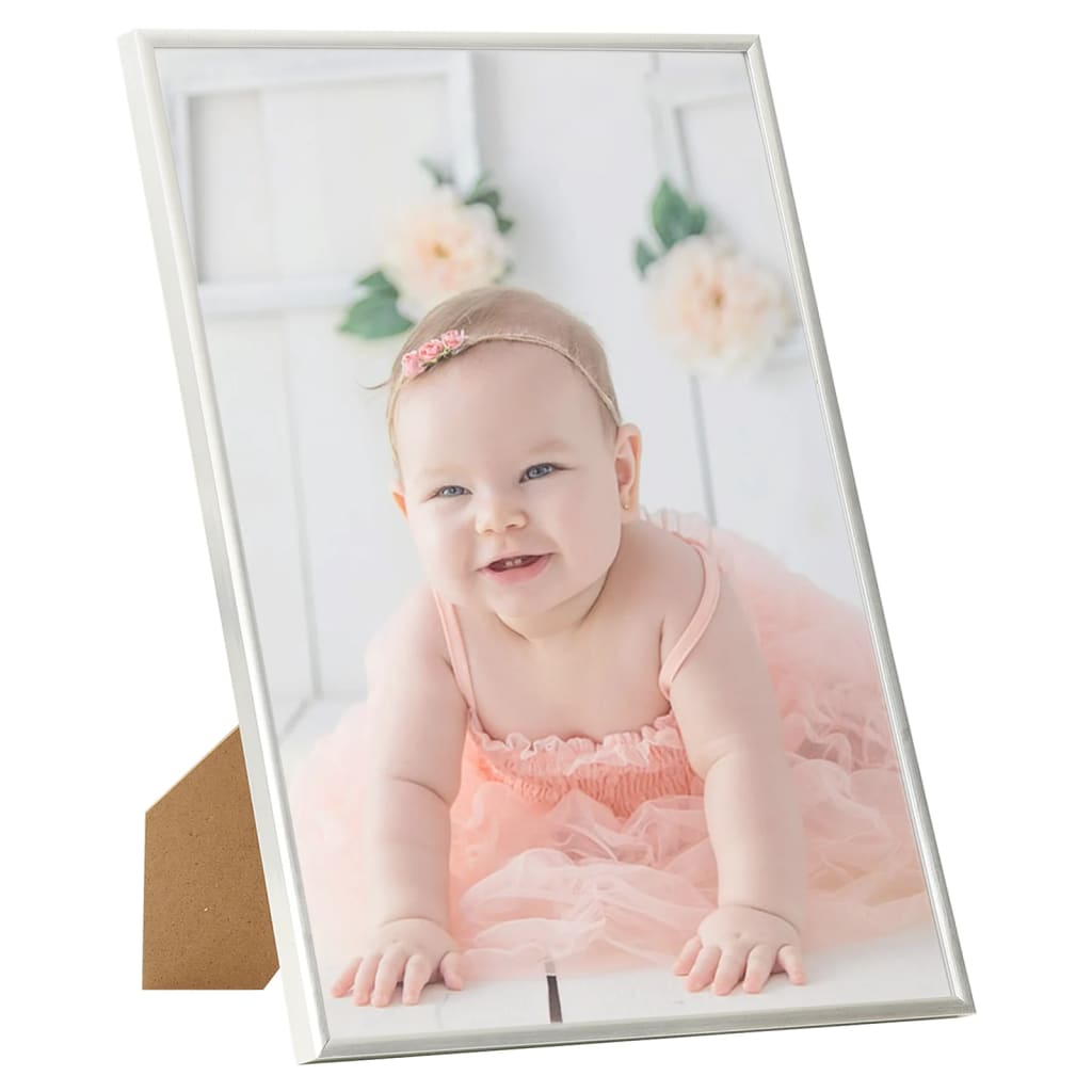 Fotografické rámce Vidaxl 5 ks pro zeď nebo tabulku 40x50 cm mdf stříbrné barvy