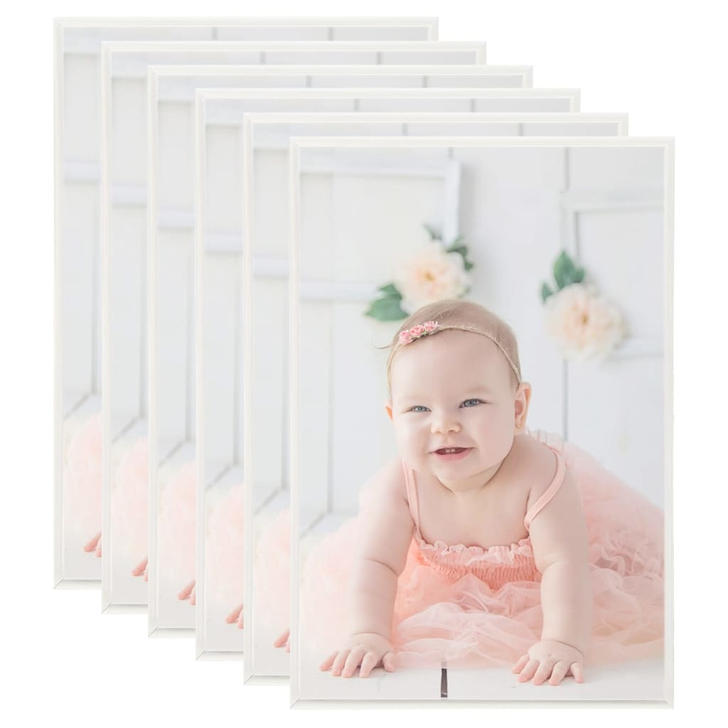 Fotografické rámce Vidaxl 5 ks pro zeď nebo tabulku 70x90 cm mdf stříbrné barvy