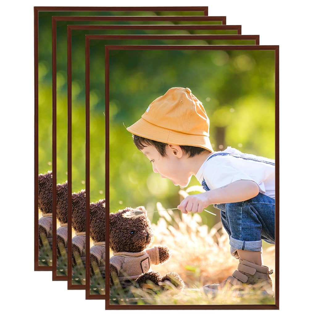 Foto snímky Vidaxl 5 ks pro zeď nebo tabulku 50x70 cm mdf bronzové barvy