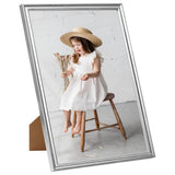 Vidaxl fotogrammi fotografici 5 pezzi per parete o tabella 59.4x84 cm di colore argento