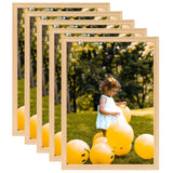 Fotografické rámečky Vidaxl 5 ks pro zeď nebo tabulku 59.4x84 cm světlá dubová barva