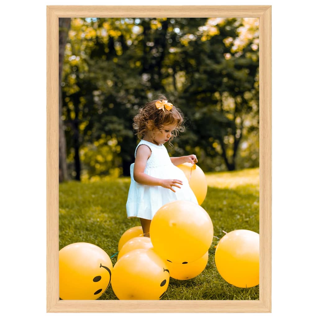 Fotografické rámečky Vidaxl 5 ks pro zeď nebo tabulku 59.4x84 cm světlá dubová barva
