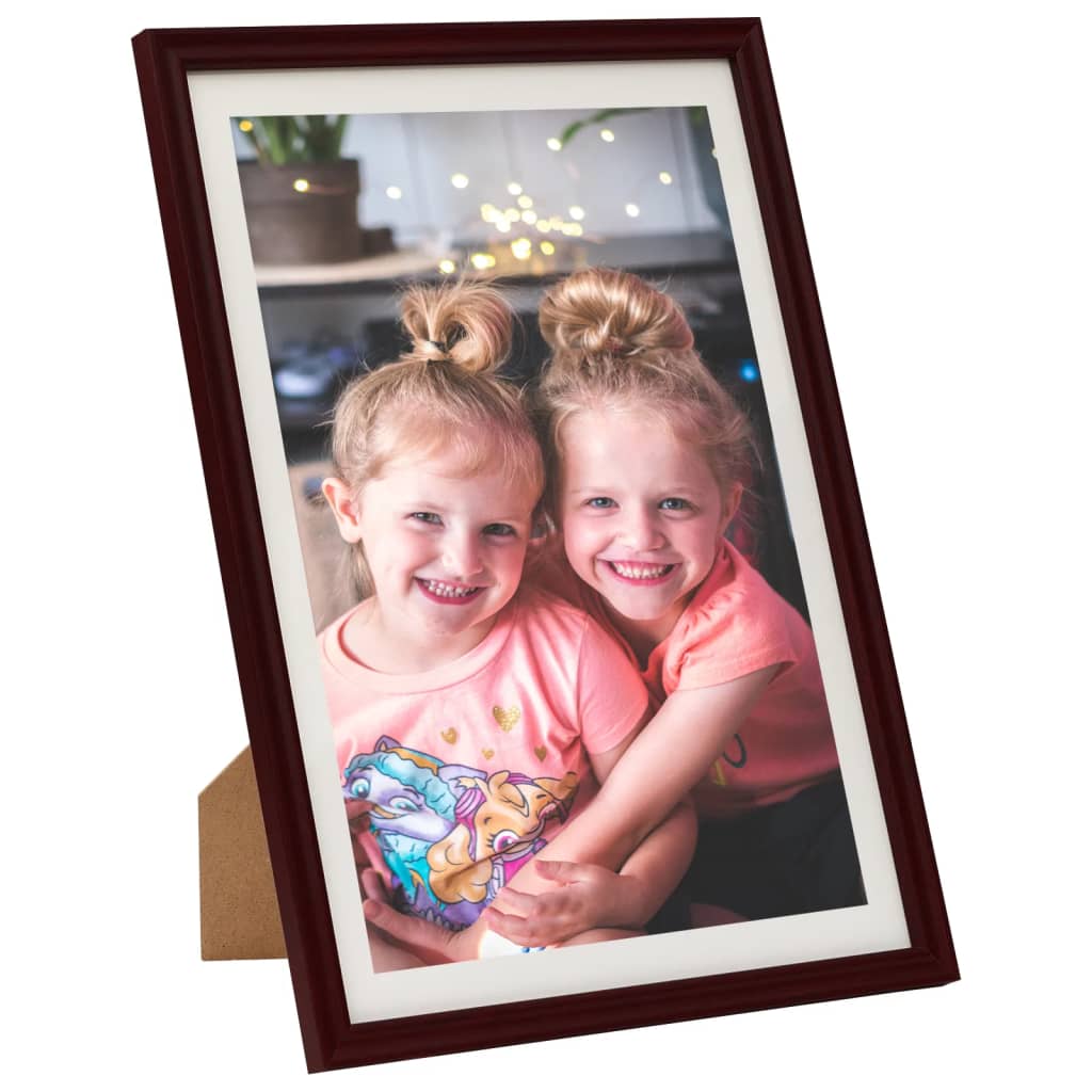 Vidaxl Fotoramar 3 st för vägg eller tabell 59.4x84 cm mörkröd