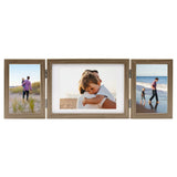 Vidaxl Photo frame Triptych 22x15 cm+2x (10x15 cm) light brown