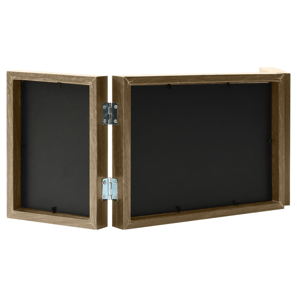 Vidaxl Photo frame Triptych 22x15 cm+2x (10x15 cm) light brown
