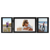 Vidaxl Photo frame Triptych 28x18 cm+2x (13x18 cm) Black