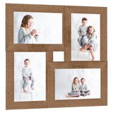 Vidaxl photo frame for 4x (10x15 cm) Photo MDF Lichtbruin