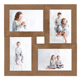 Vidaxl photo frame for 4x (10x15 cm) Photo MDF Lichtbruin