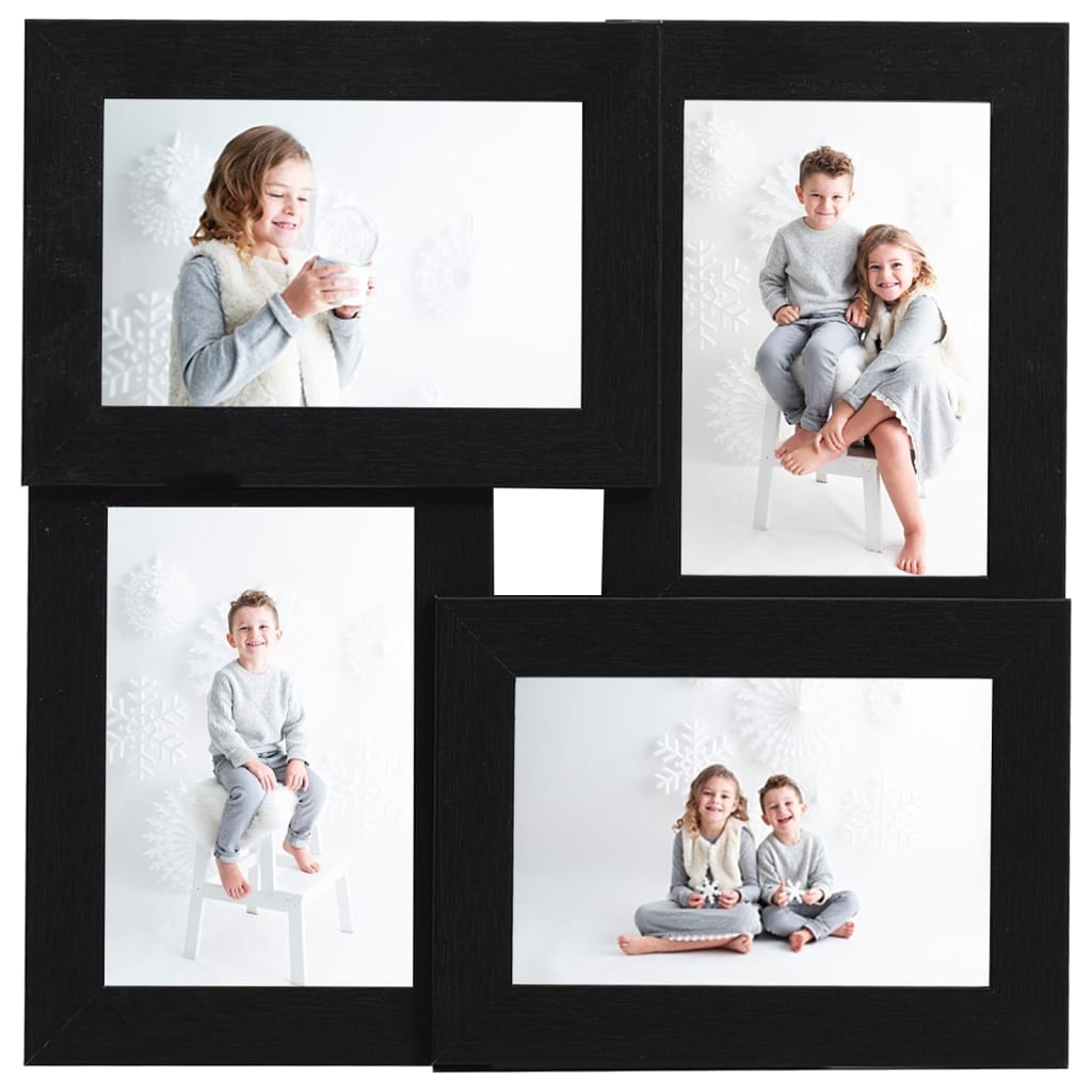 Vidaxl photo frame for 4x (10x15 cm) Photo MDF Black