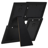 Vidaxl fotoram för 4x (13x18 cm) foto mdf svart