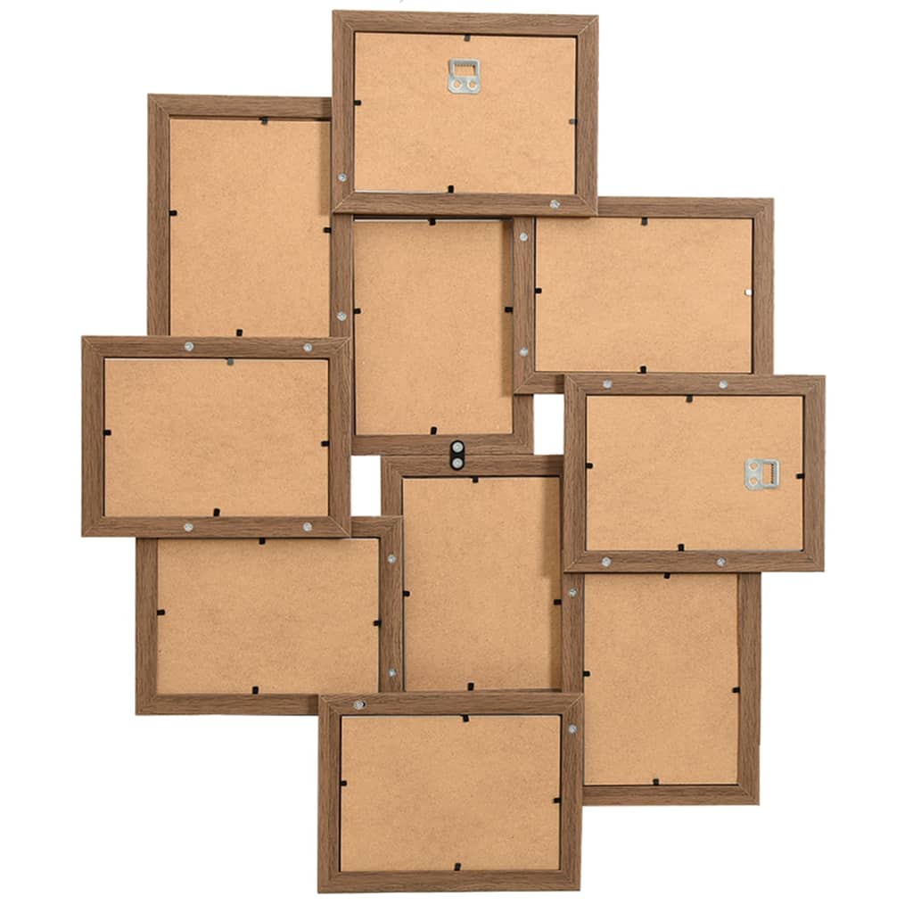Vidaxl photo frame for 10x (10x15 cm) Photo MDF Light brown
