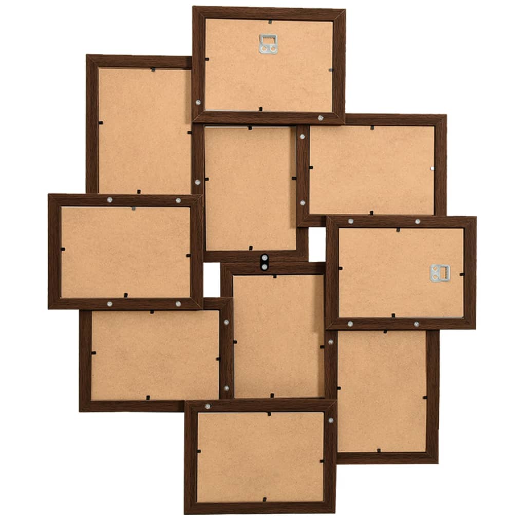 Vidaxl photo frame for 10x (10x15 cm) Photo MDF Dark Bruin
