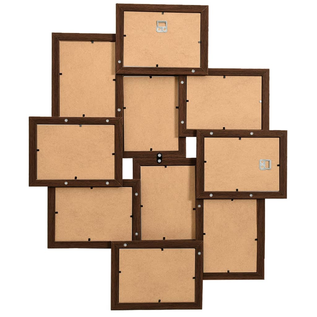 Rama fotograficzna vidaxl dla 10x (13x18 cm) zdjęcie MDF ciemnobrązowe