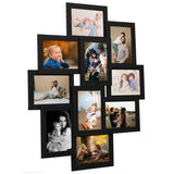 Vidaxl photo frame for 10x(10x15 cm) photo MDF black