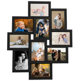 Vidaxl photo frame for 10x(10x15 cm) photo MDF black