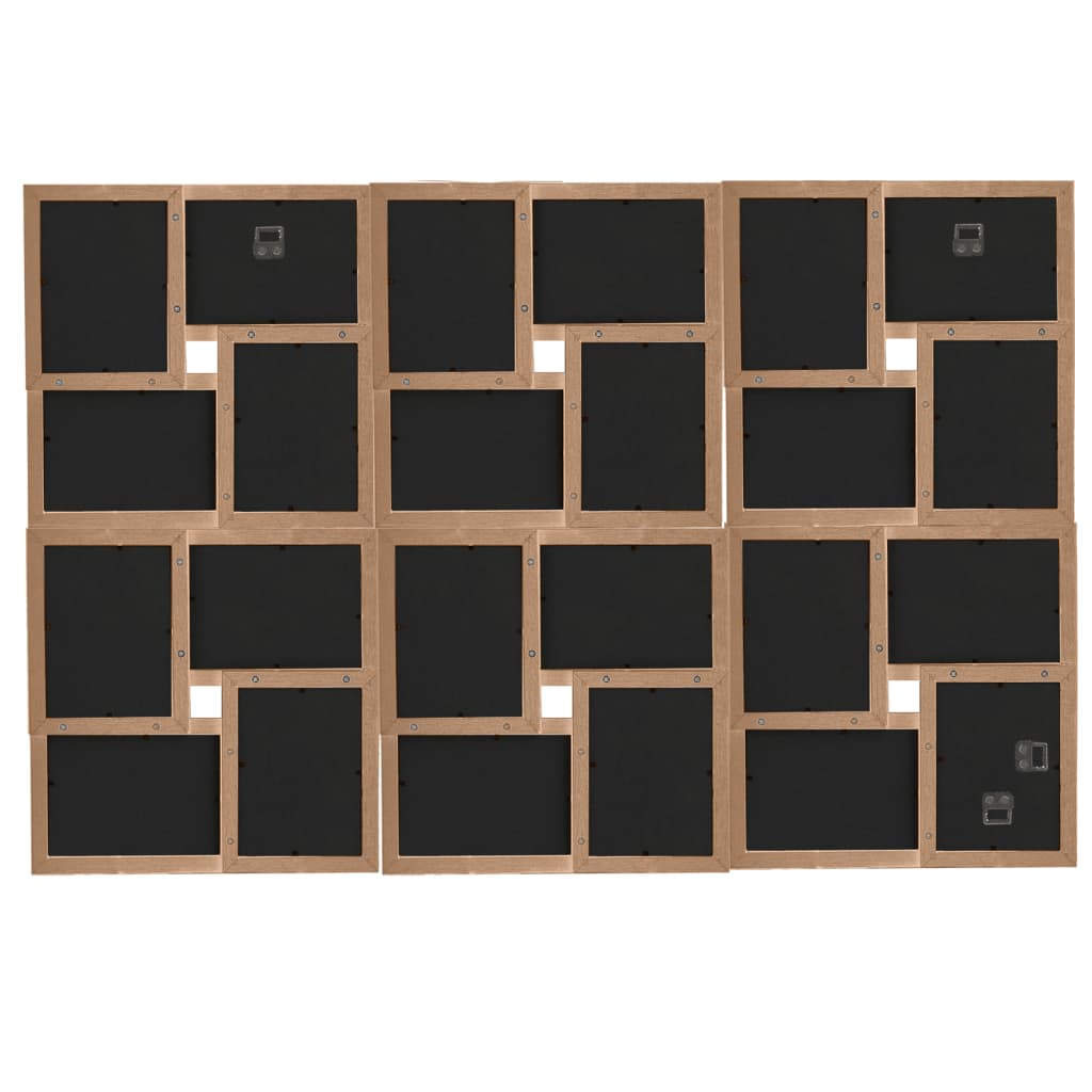 Cadre photo Vidaxl pour 24 x (10x15 cm) Photo MDF marron clair