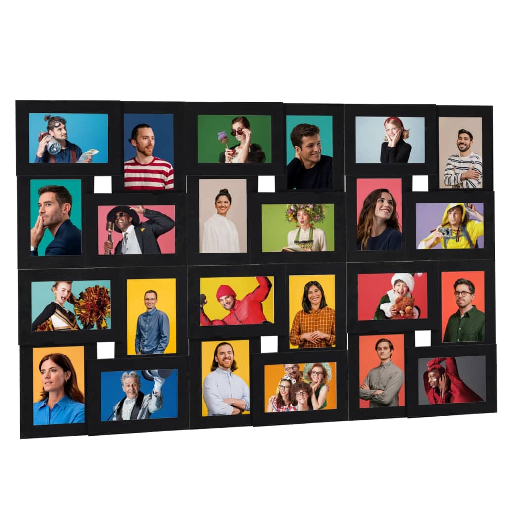 Vidaxl photo frame for 24x (10x15 cm) Photo MDF Black
