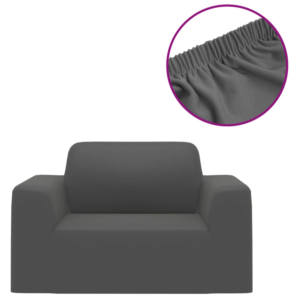 Vidaxl Bankhoes Stretch Polyester Jersey Antracite