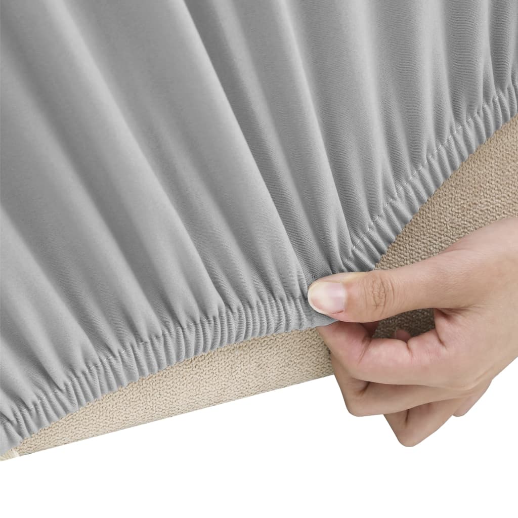 Vidaxl Three -seater bank cover Stretch Polyester Jersey Gray