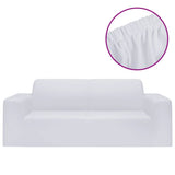 Vidaxl Tweezitsbankhoes Stretch Polyester Jersey White