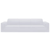Vidaxl štiri -seater banka Cover Stretch Polyester Jersey White