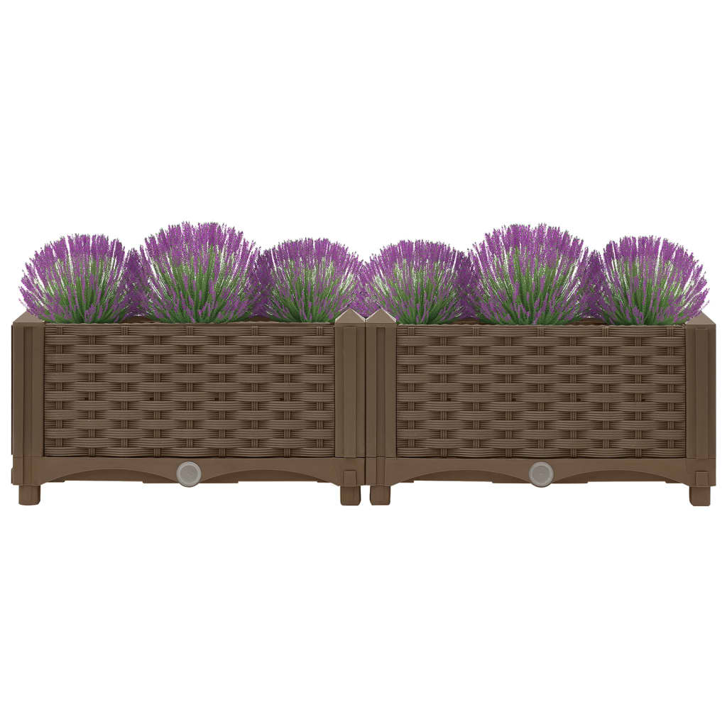 VidaXL Planter raised 80x40x23 cm Polypropylene