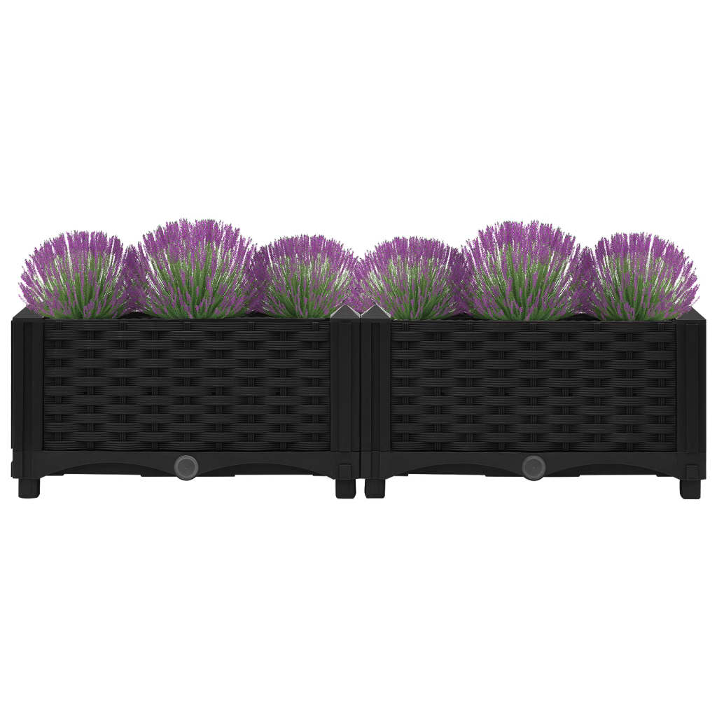 VidaXL Planter raised 80x40x23 cm Polypropylene
