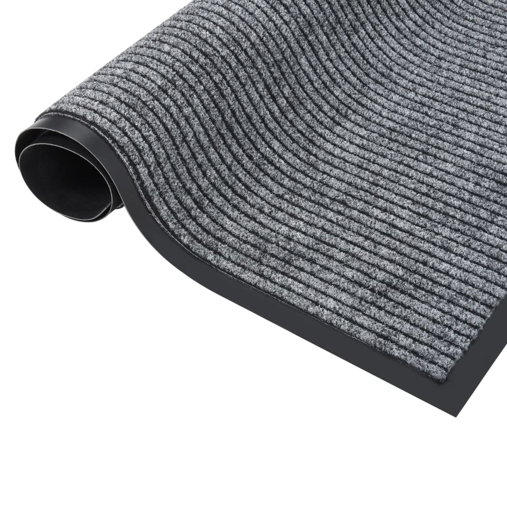 Vidaxl dörrmatta 80x120 cm randig grå