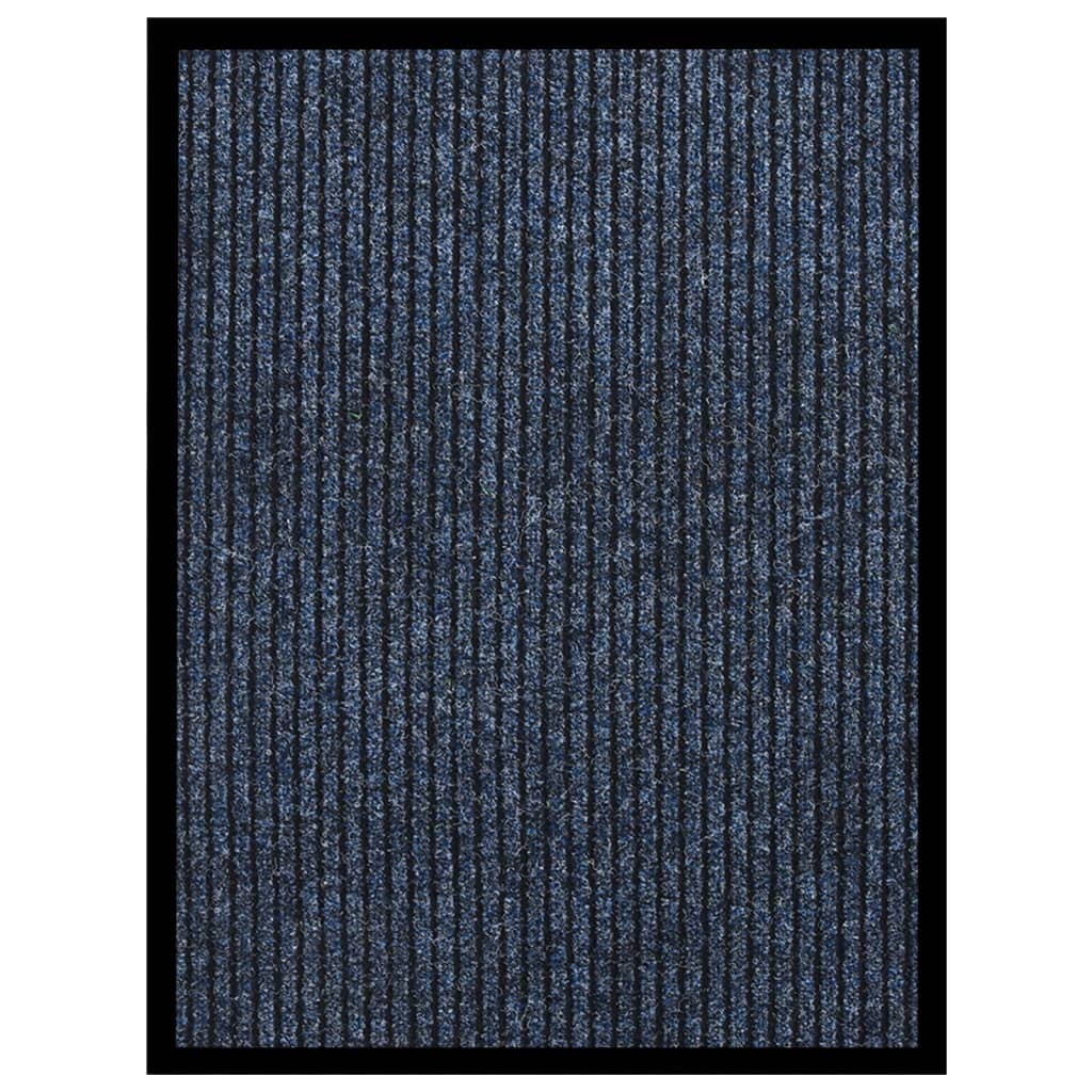 Vidaxl Doormat 60x80 cm Striped Blue