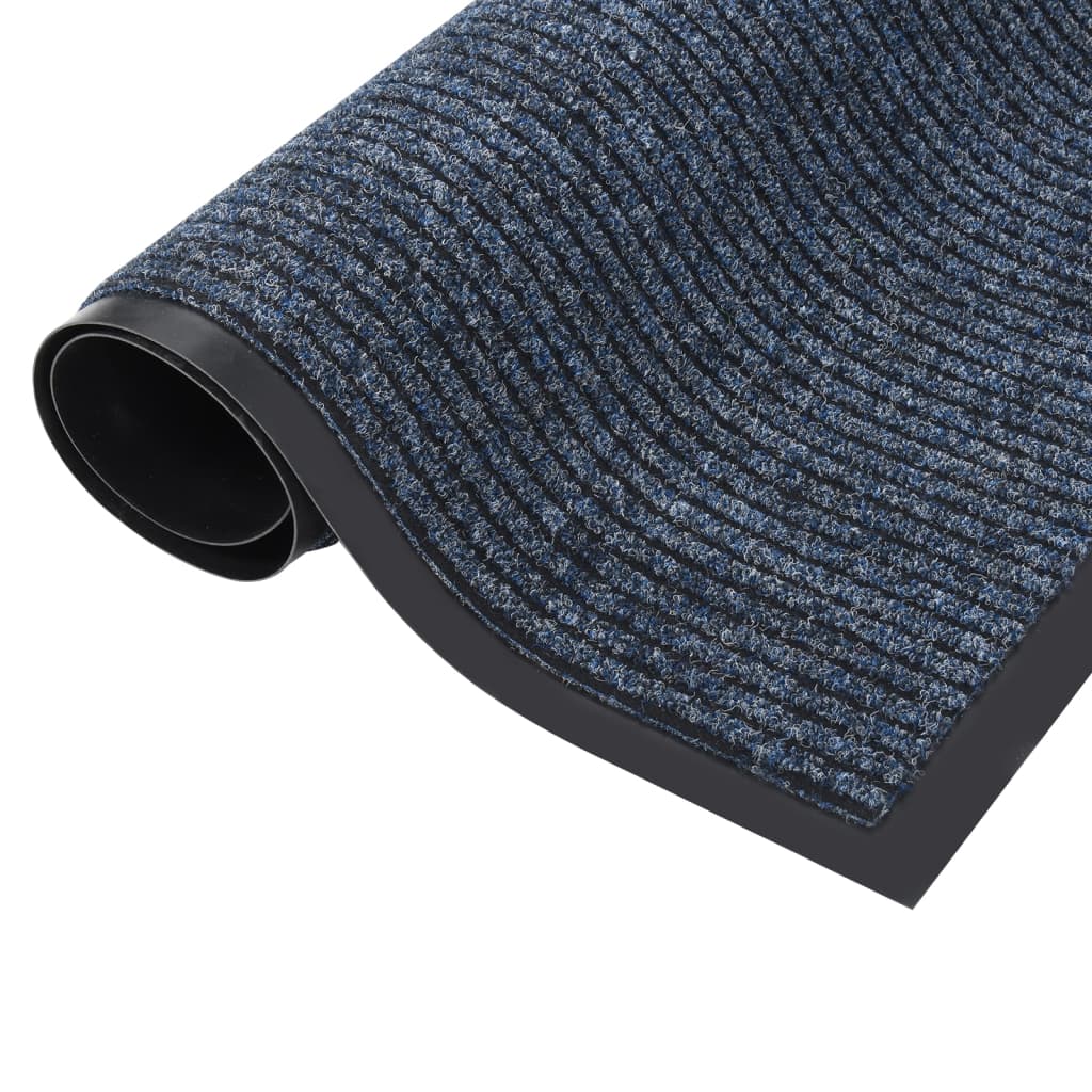 Vidaxl Doormat 60x80 cm Striped Blue