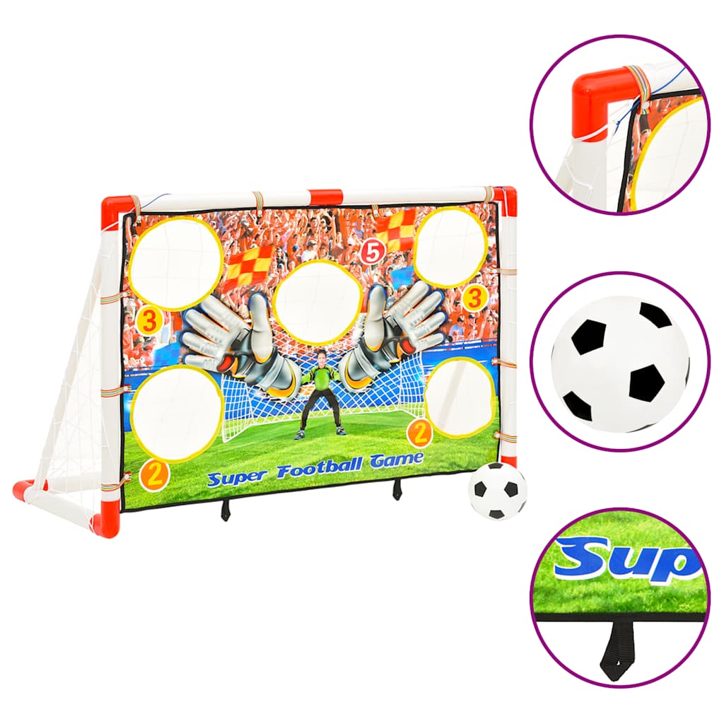 Metas de futebol de Vidaxl definidas com parede alvo 120x51x77.5 cm