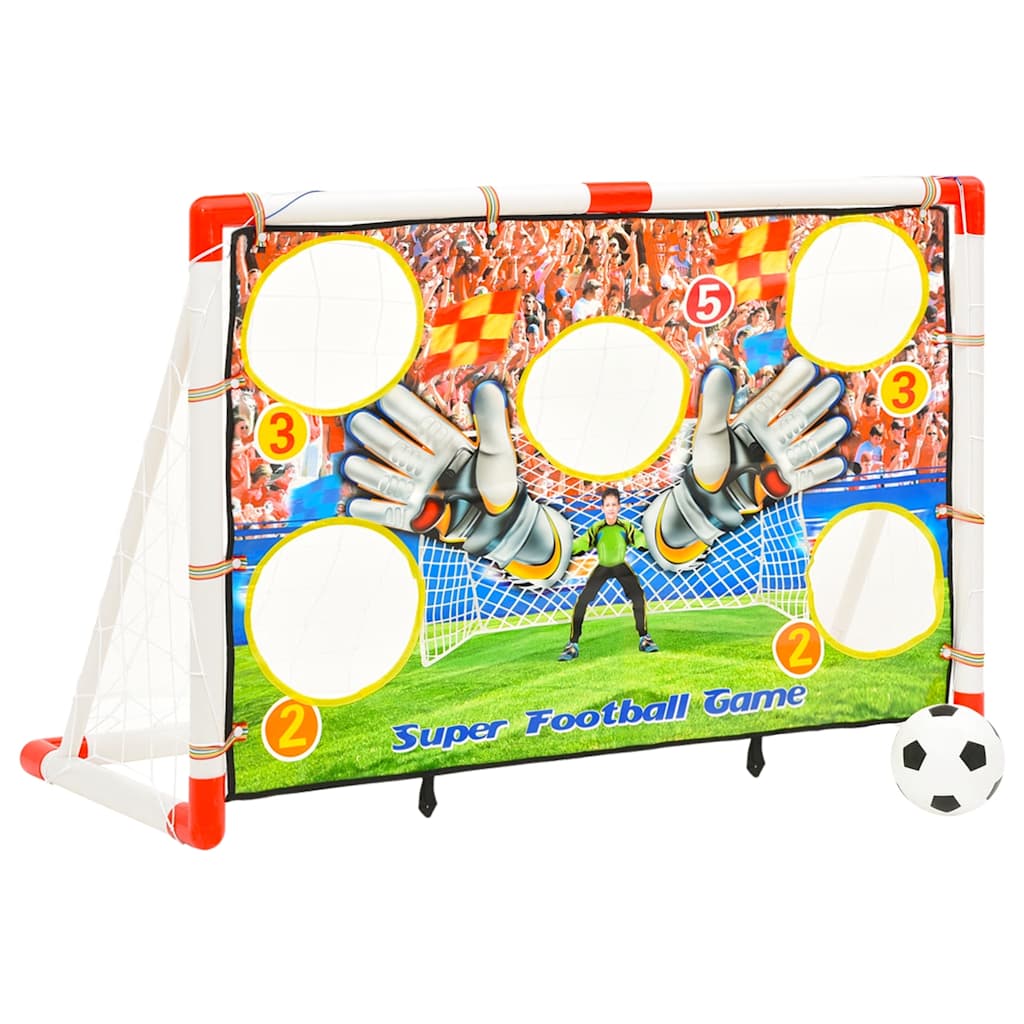Metas de futebol de Vidaxl definidas com parede alvo 120x51x77.5 cm