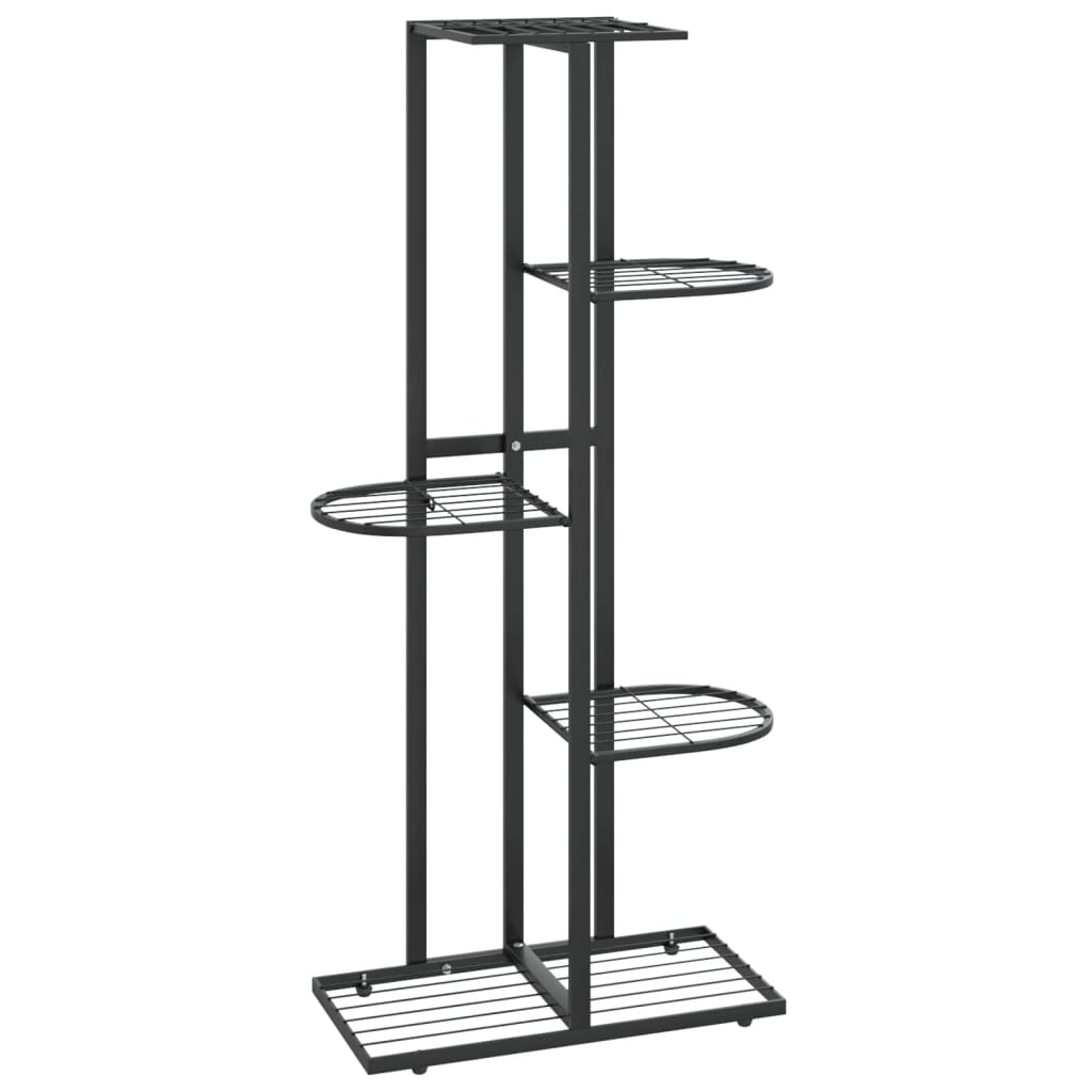 Vidaxl Flower Standard con 5 strati 43x22x98 cm di metallo nero