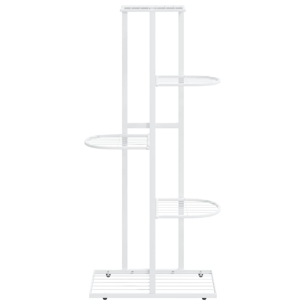 Vidaxl Flower Standard with 5 Layers 43x22x98 cm Metal White