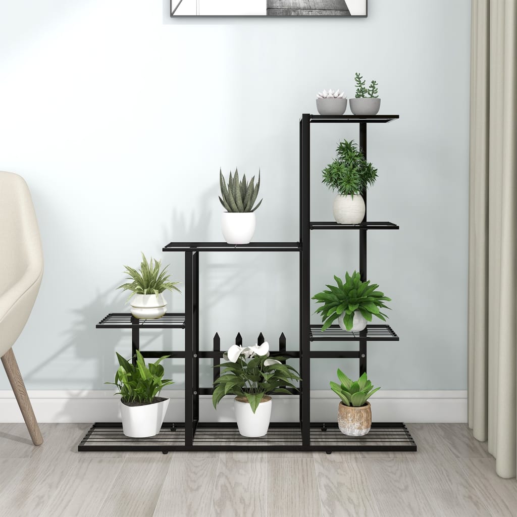 Norme de fleur vidaxl 94.5x25x88 cm en métal noir