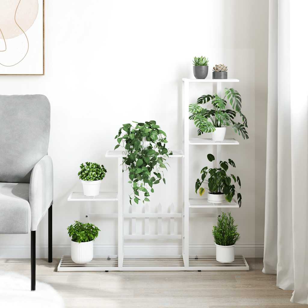 Vidaxl Flower Standard 94.5x25x88 cm metallo bianco