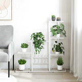 Vidaxl Flower Standard 94.5x25x88 cm metallo bianco