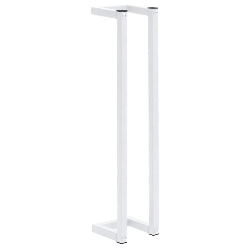 Rack de toalha Vidaxl 12,5x12.5x60 cm de aço branco