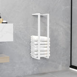 Rack de toalha Vidaxl 12,5x12.5x60 cm de aço branco