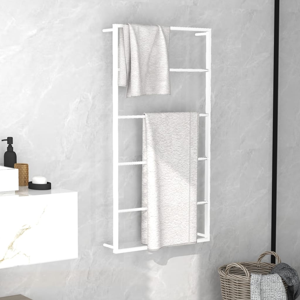Vidaxl håndklæde rack 60x10x116 cm stål hvid