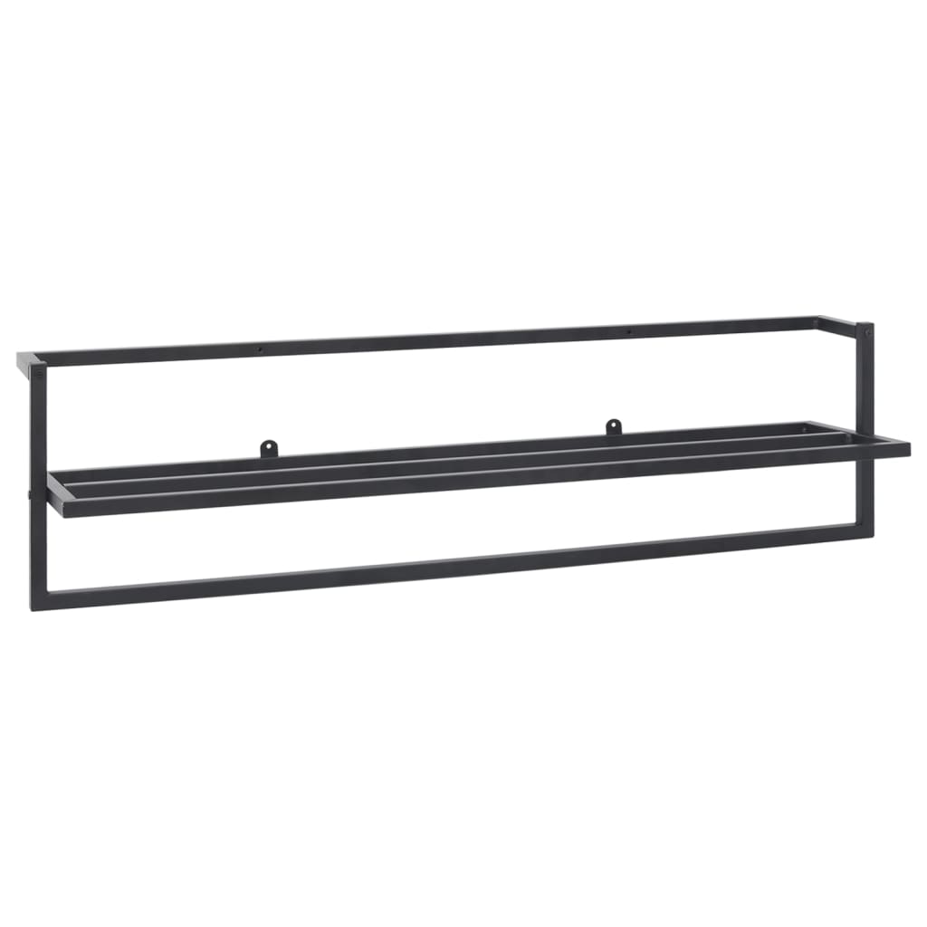 Ręcznik ręcznika vidaxl 95x25x22 cm żelaza czarna