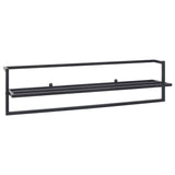 Ręcznik ręcznika vidaxl 95x25x22 cm żelaza czarna